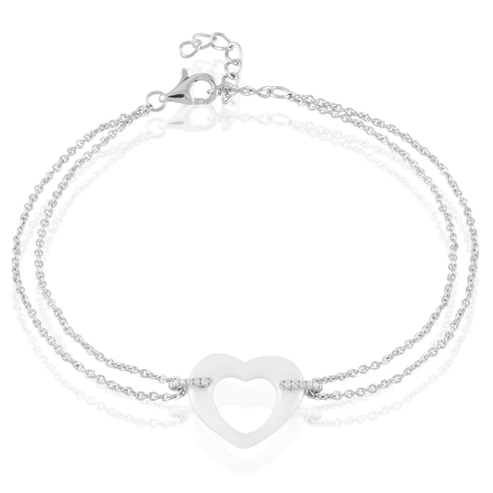 Bracelet Vivianne Argent Blanc Oxyde De Zirconium Et Céramique