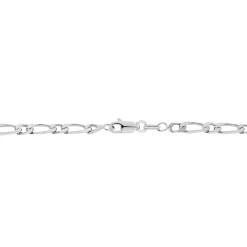 Chaîne Anilo Maille Alternée Argent Blanc
