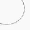 Chaîne Casper Maille Gourmette Argent Blanc