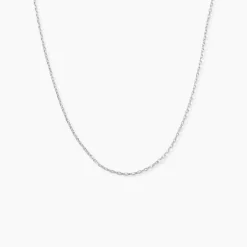 Chaîne Claudine Maille Forçat Argent Blanc