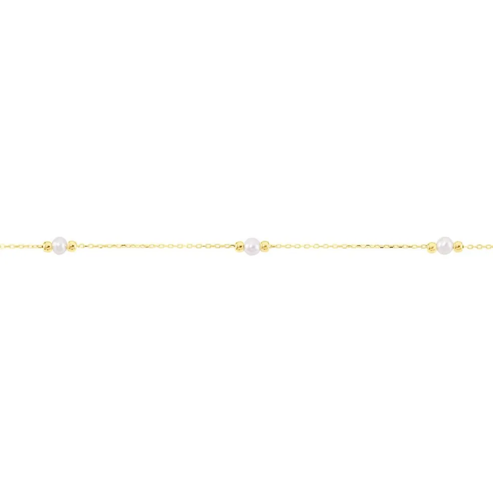 Chaîne De Cheville Akif Or Jaune Perle De Culture