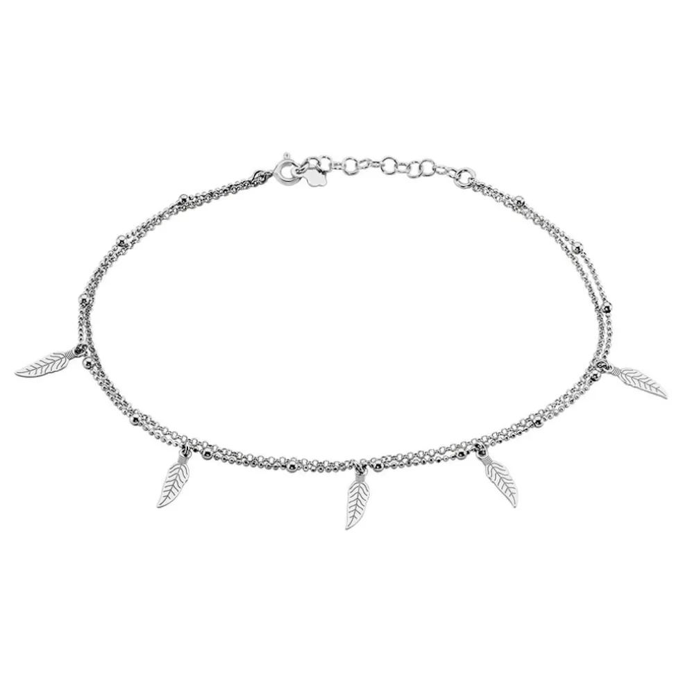 Chaîne De Cheville Azou Argent Blanc