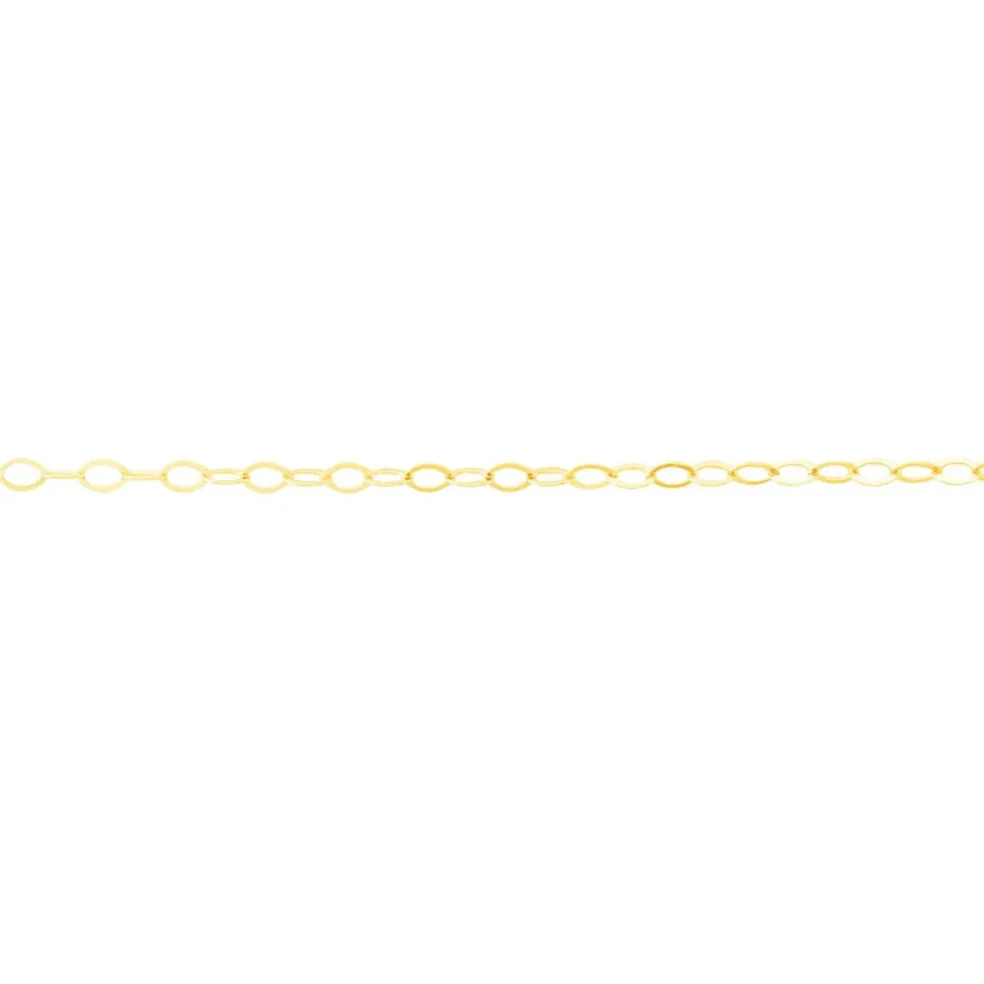 Chaîne De Cheville Maille Forçat Or Jaune