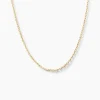 Chaîne Igoa Maille Forçat Diamantee Or Jaune
