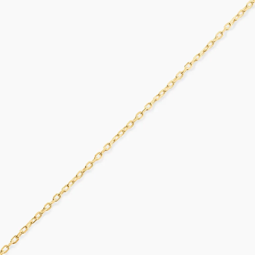 Chaîne Igoa Maille Forçat Diamantee Or Jaune