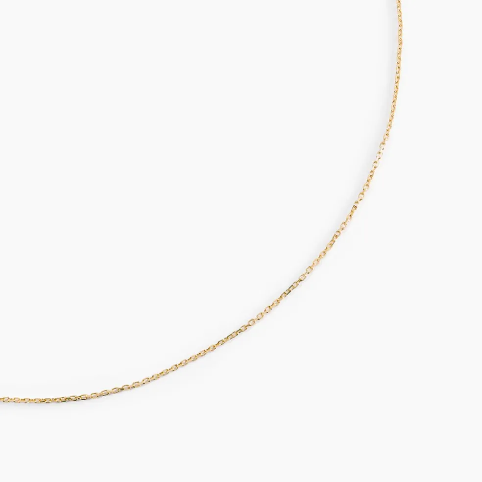 Chaîne Igoa Maille Forçat Diamantee Or Jaune