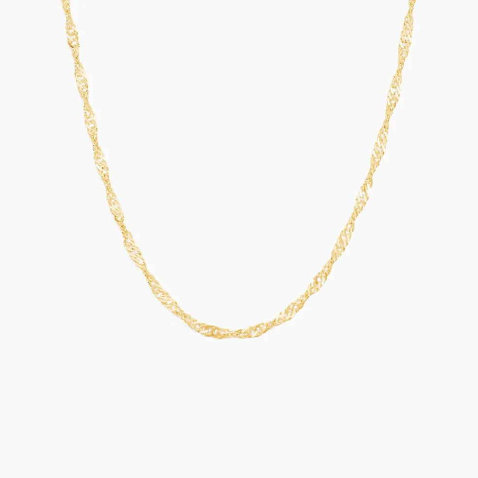 Chaîne Imanie Maille Singapour Or Jaune