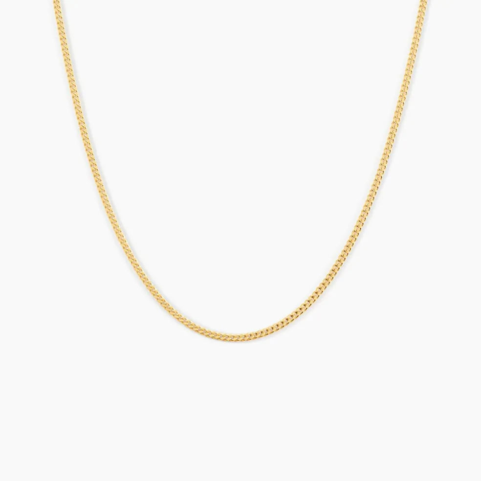 Chaîne Ixia Maille Gourmette Diamantee Or Jaune