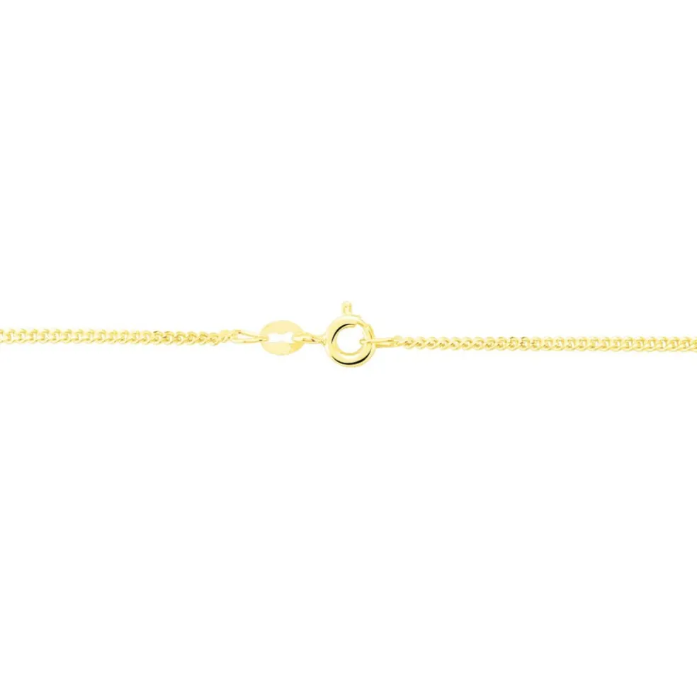 Chaîne Ixia Maille Gourmette Diamantee Or Jaune