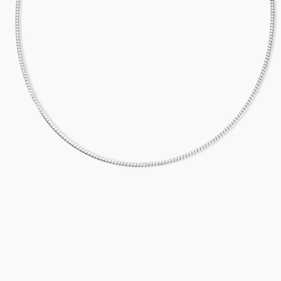 Chaîne Kassie Maille Omega Argent Blanc