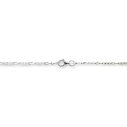 Chaîne Lyndsayae Maille Alternée 1/3 Argent Blanc