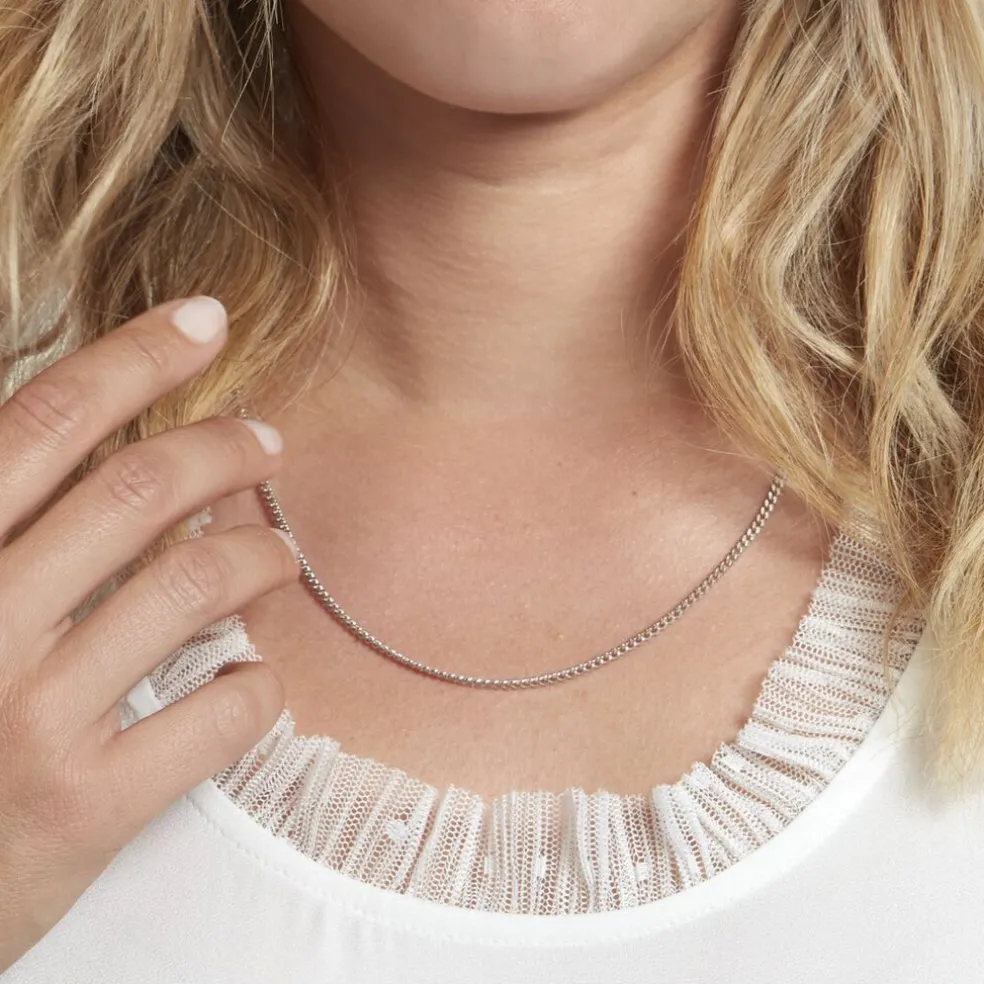 Chaîne Nairi Maille Gourmette Argent Blanc