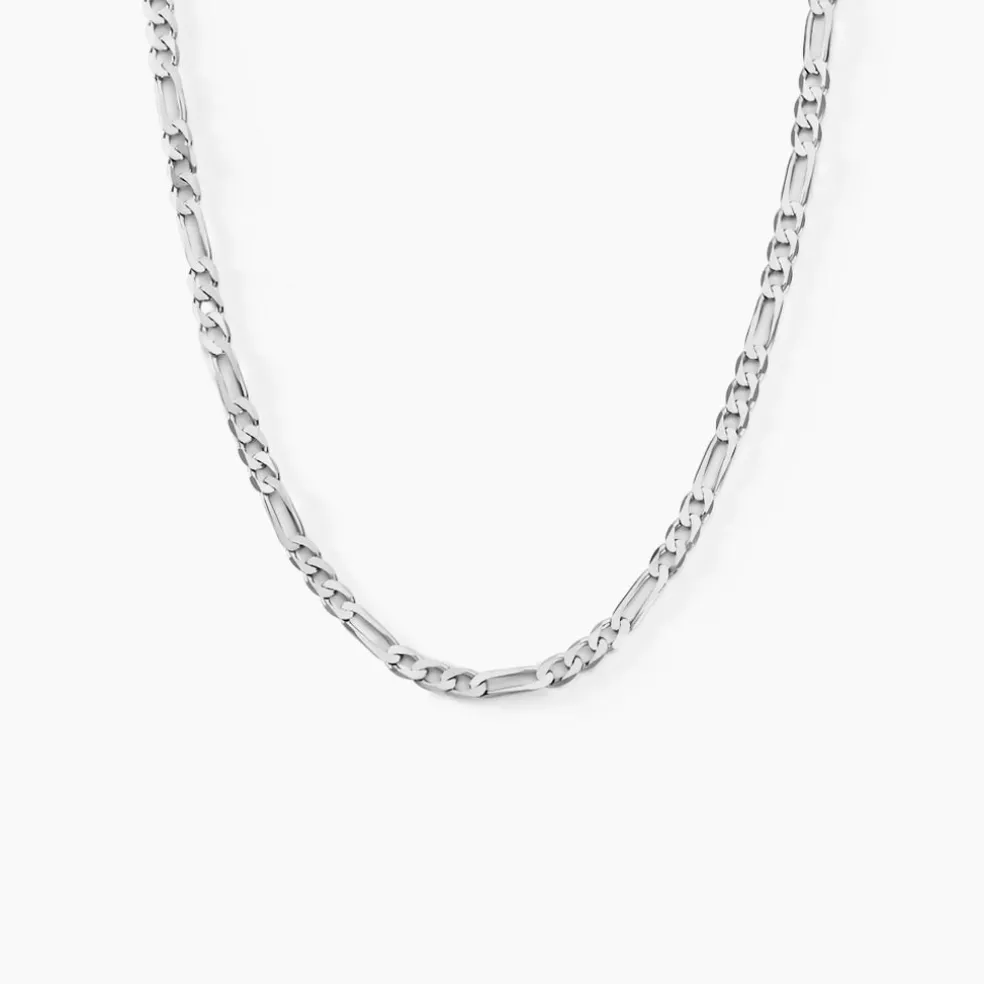 Chaîne Vivian Maille Alternee 1/3 Argent Blanc