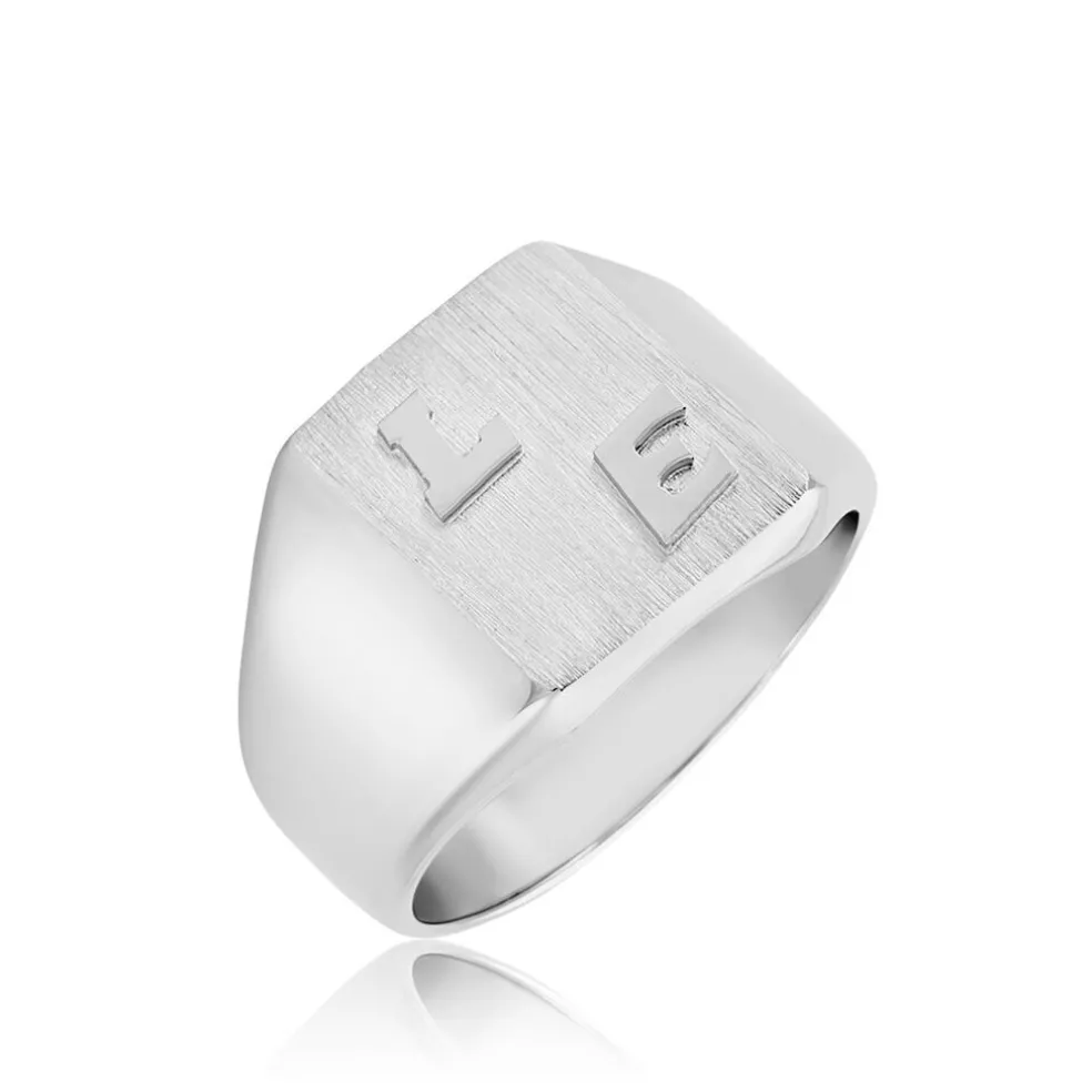 Chevaliere Argent Blanc Gringoire Carree