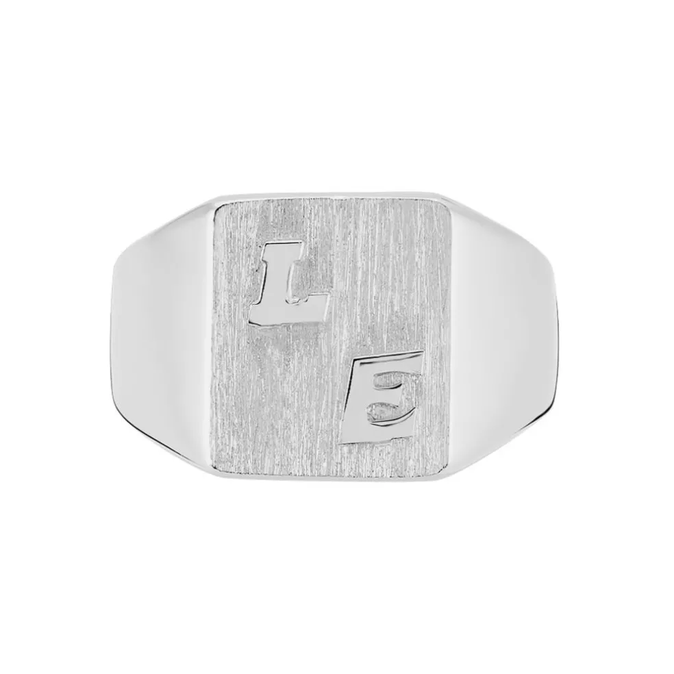 Chevaliere Argent Blanc Gringoire Carree