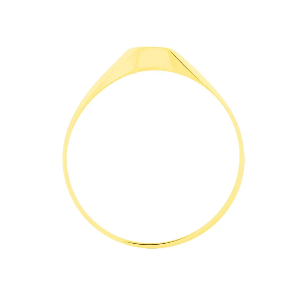Chevaliere Solarium Or Jaune Ovale Soleil