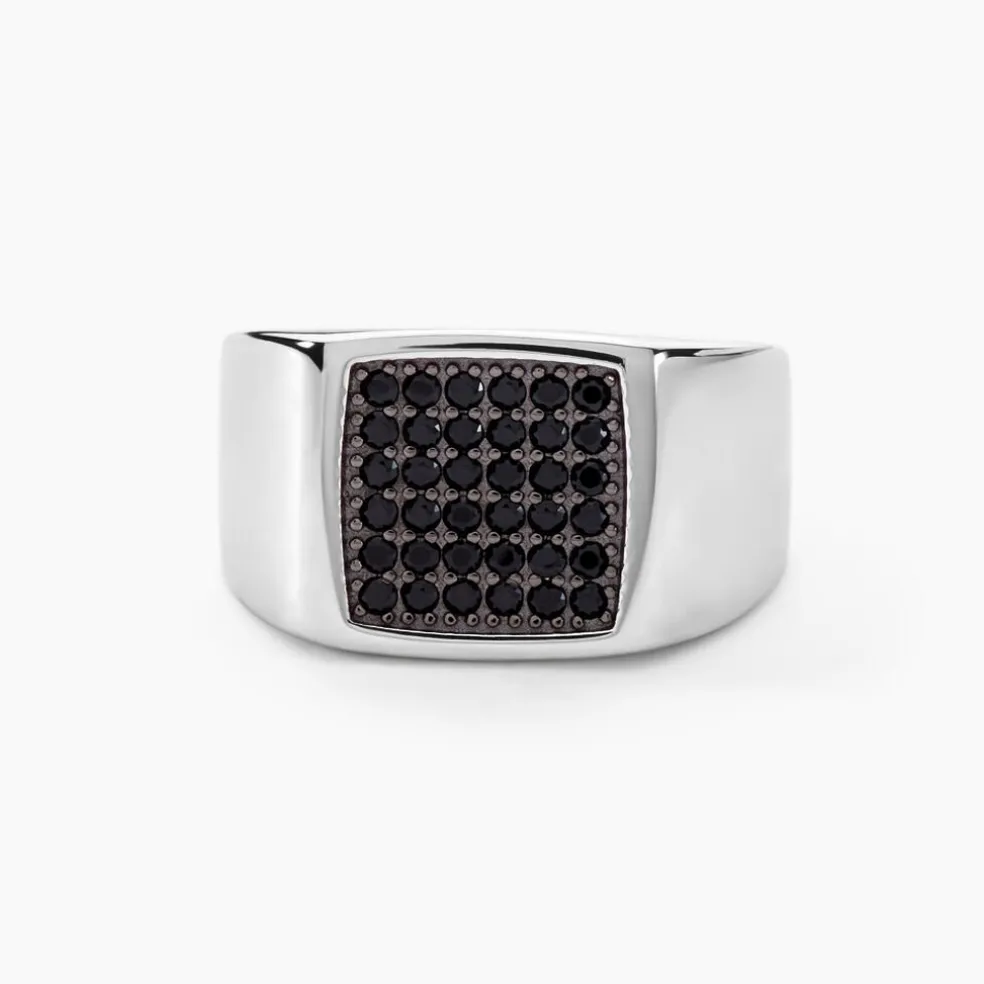 Chevalière Argent Otylia Oxydes De Zirconium
