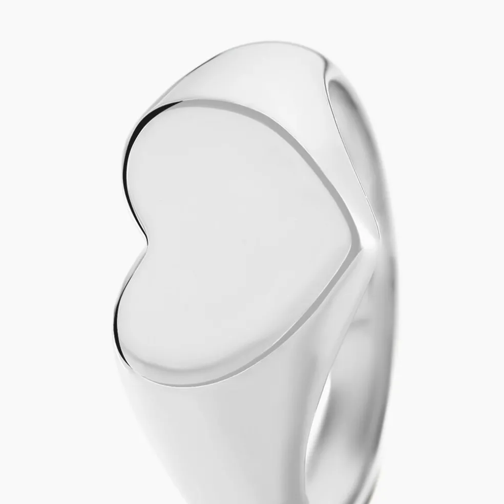 Chevalière Barbara Argent Blanc
