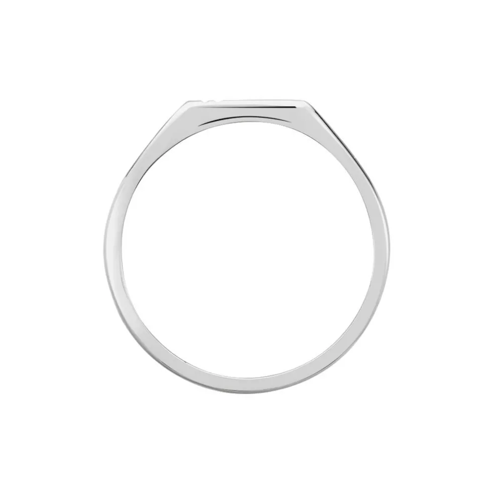 Chevalière Cillian Argent Blanc