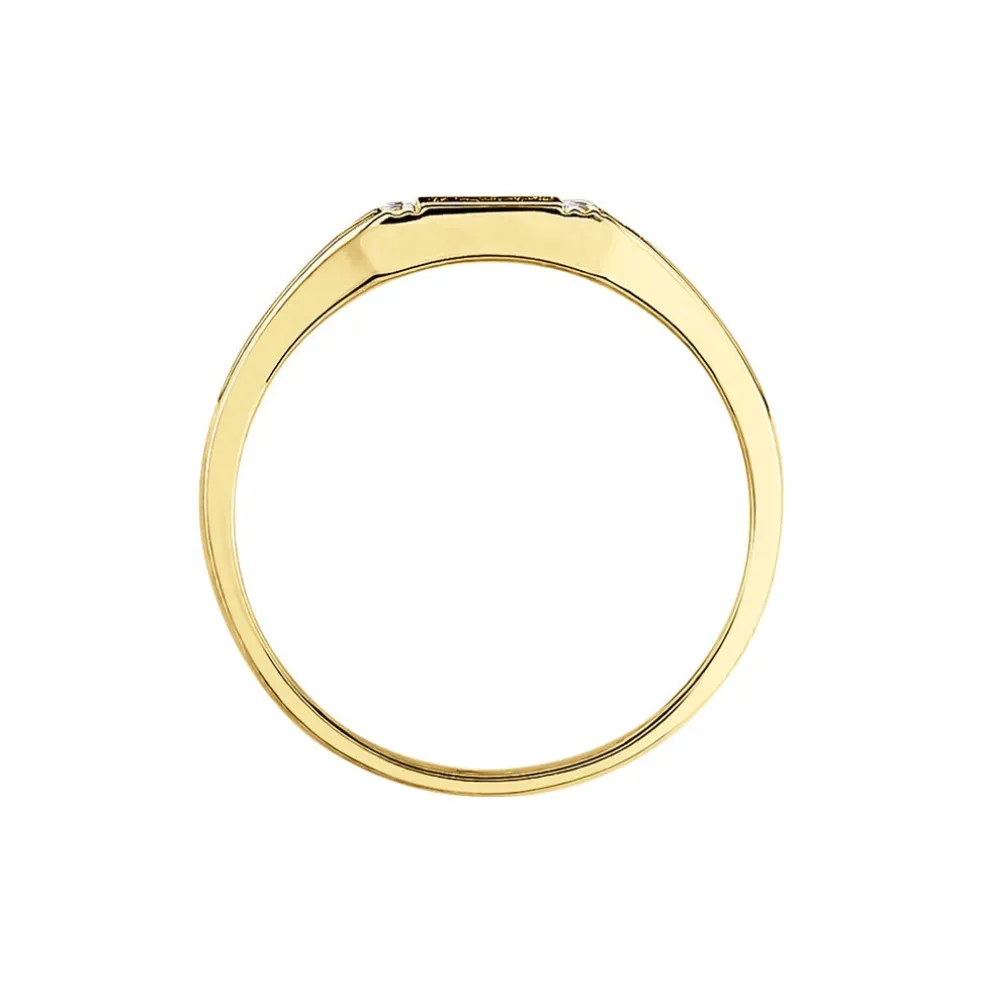 Chevalière Earl Or Jaune Diamant