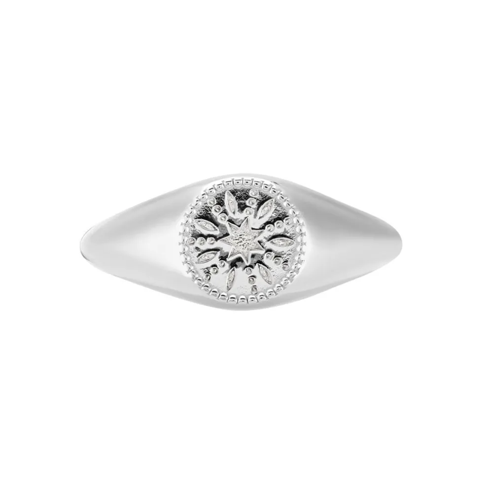 Chevalière Jima Argent Blanc