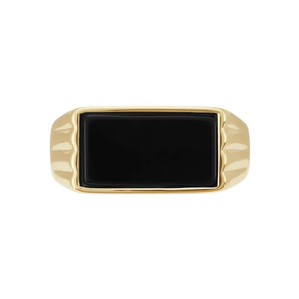 Chevalière Plaqué Hadrien Onyx