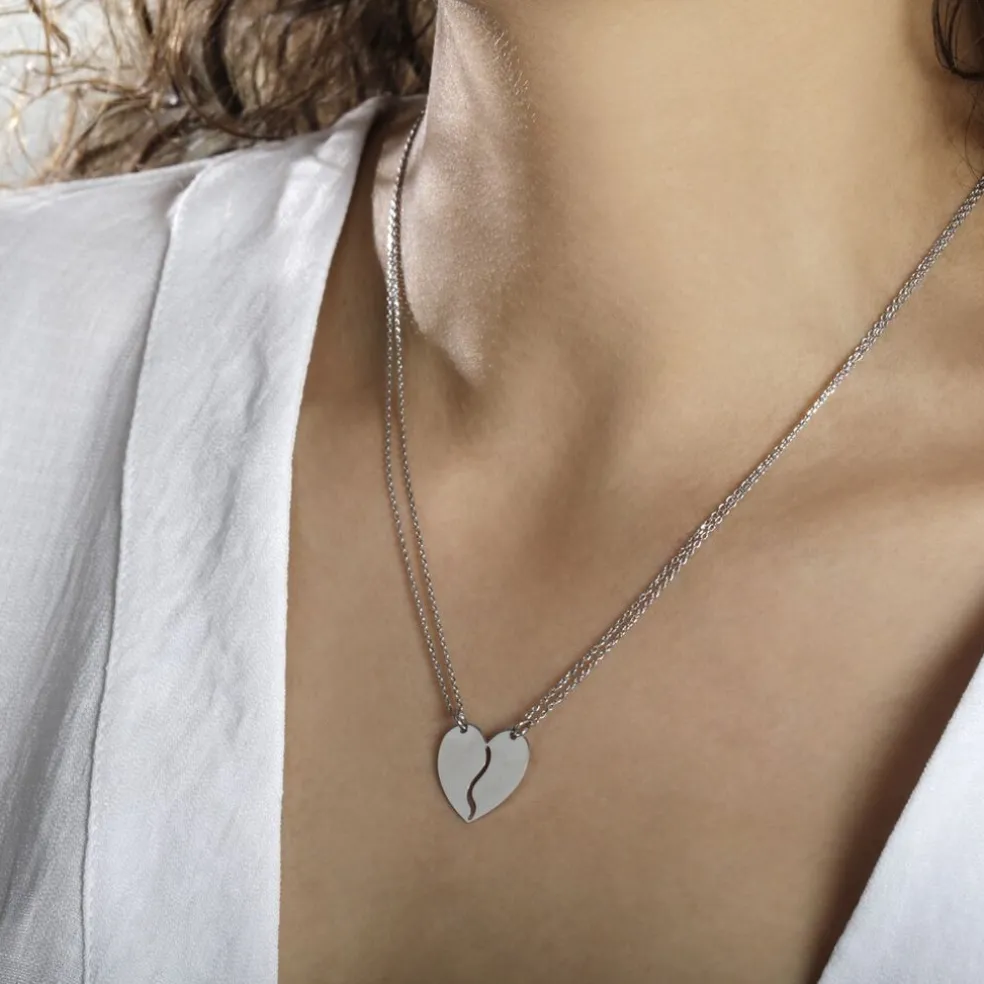 Collier Abrar Argent Blanc