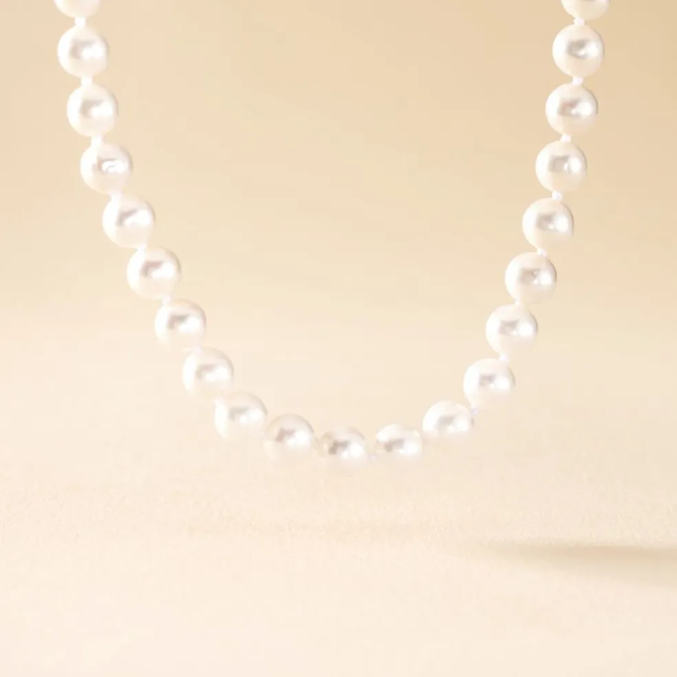 Collier Aicha Or Jaune Perle De Culture D'akoya