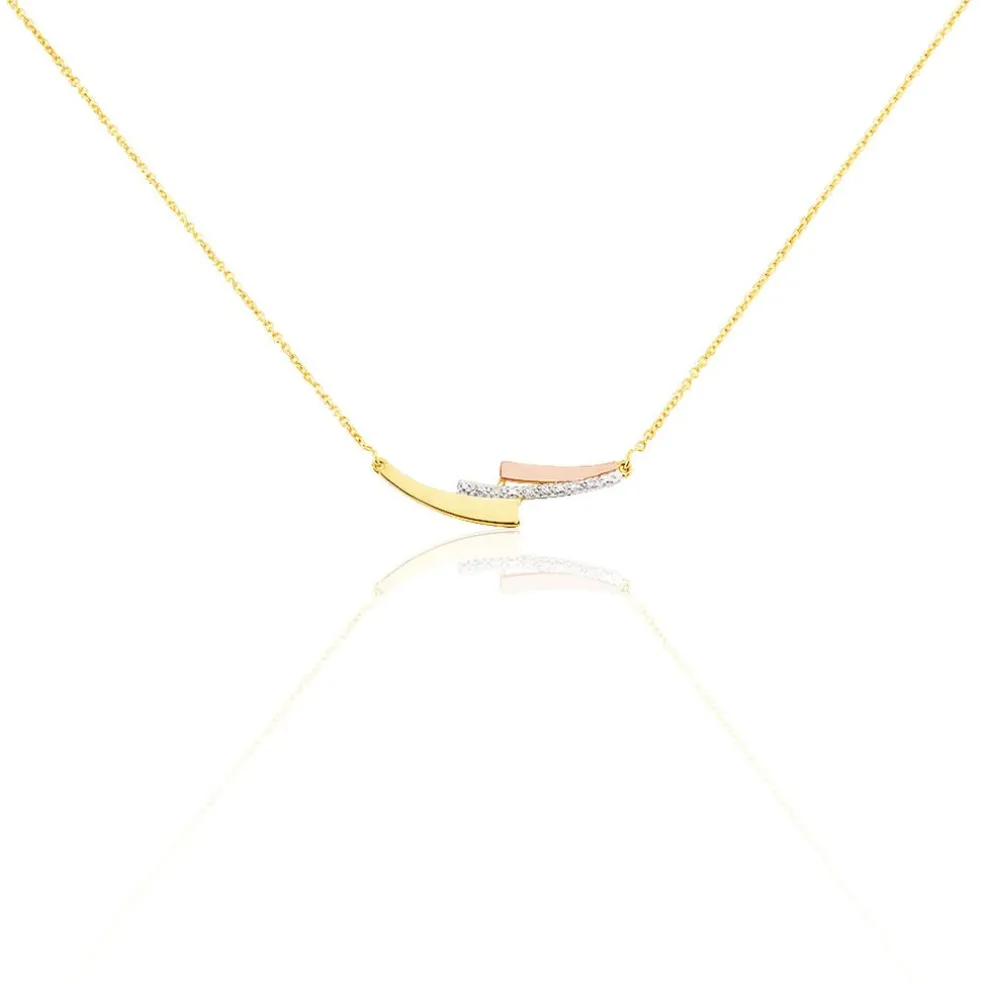 Collier Ainhoa Or Tricolore Diamant