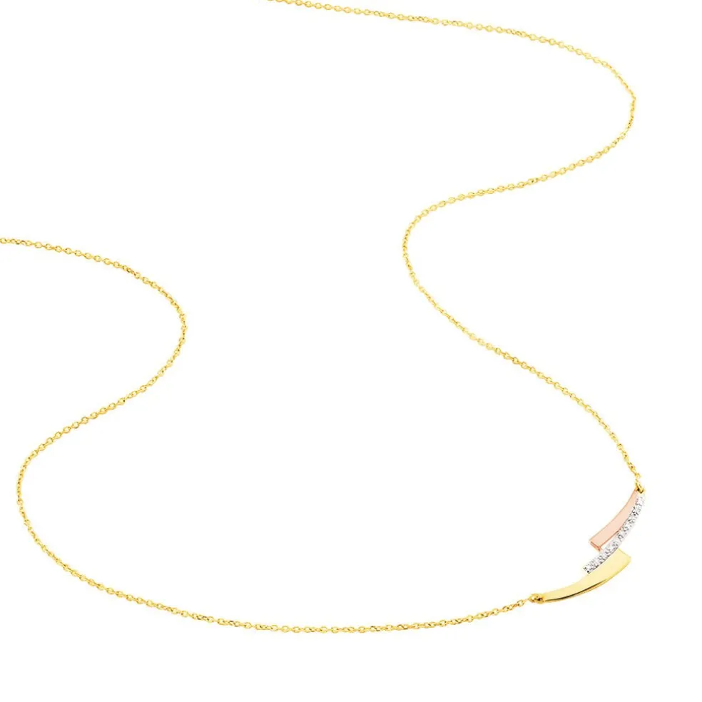 Collier Ainhoa Or Tricolore Diamant