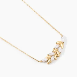 Collier Alexine Or Jaune Oxyde De Zirconium