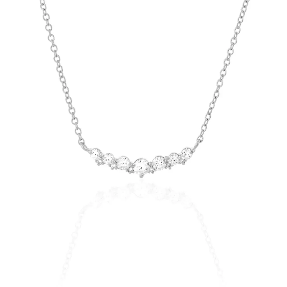 Collier Aliah Argent Blanc Oxyde De Zirconium