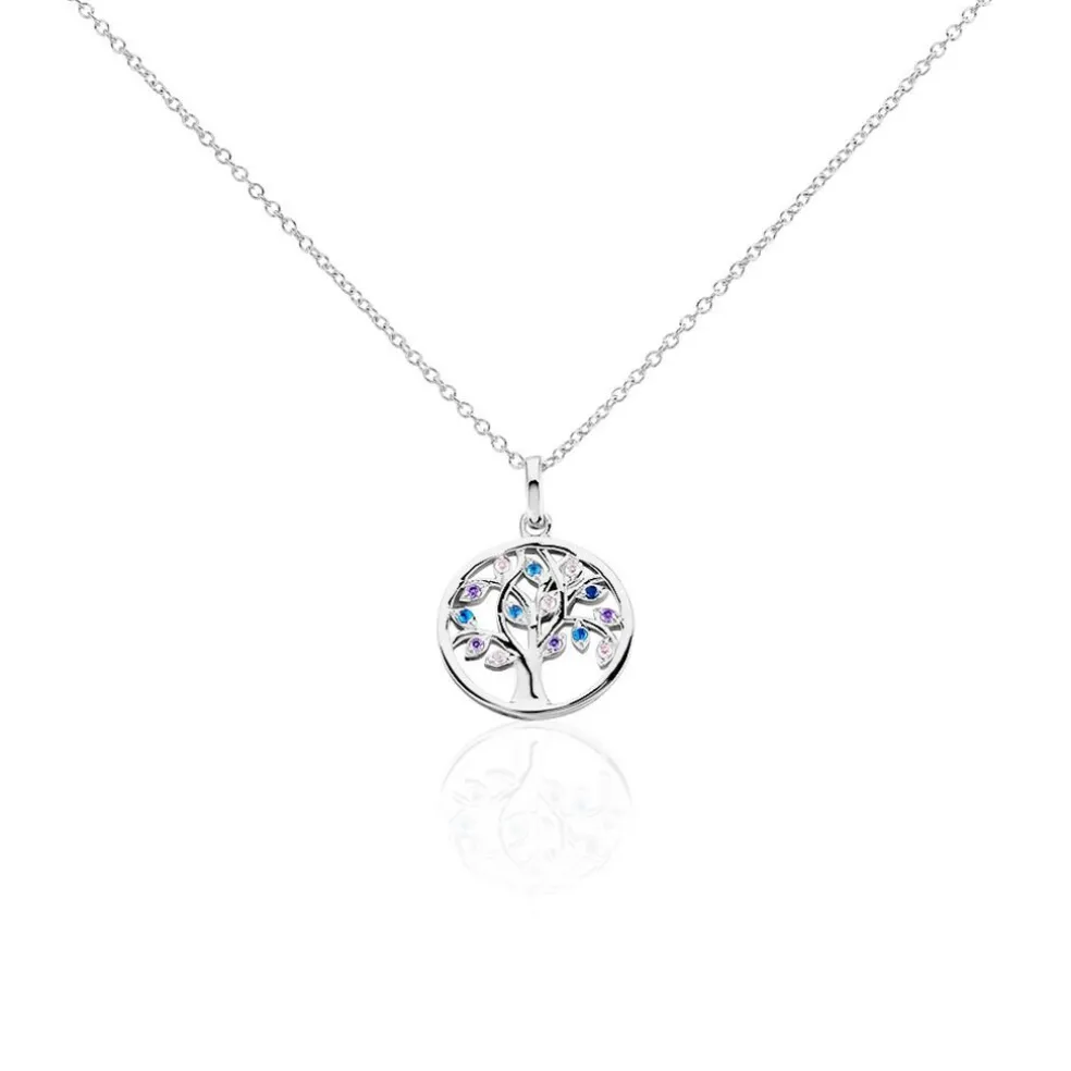Collier Alive Argent Blanc Oxyde De Zirconium