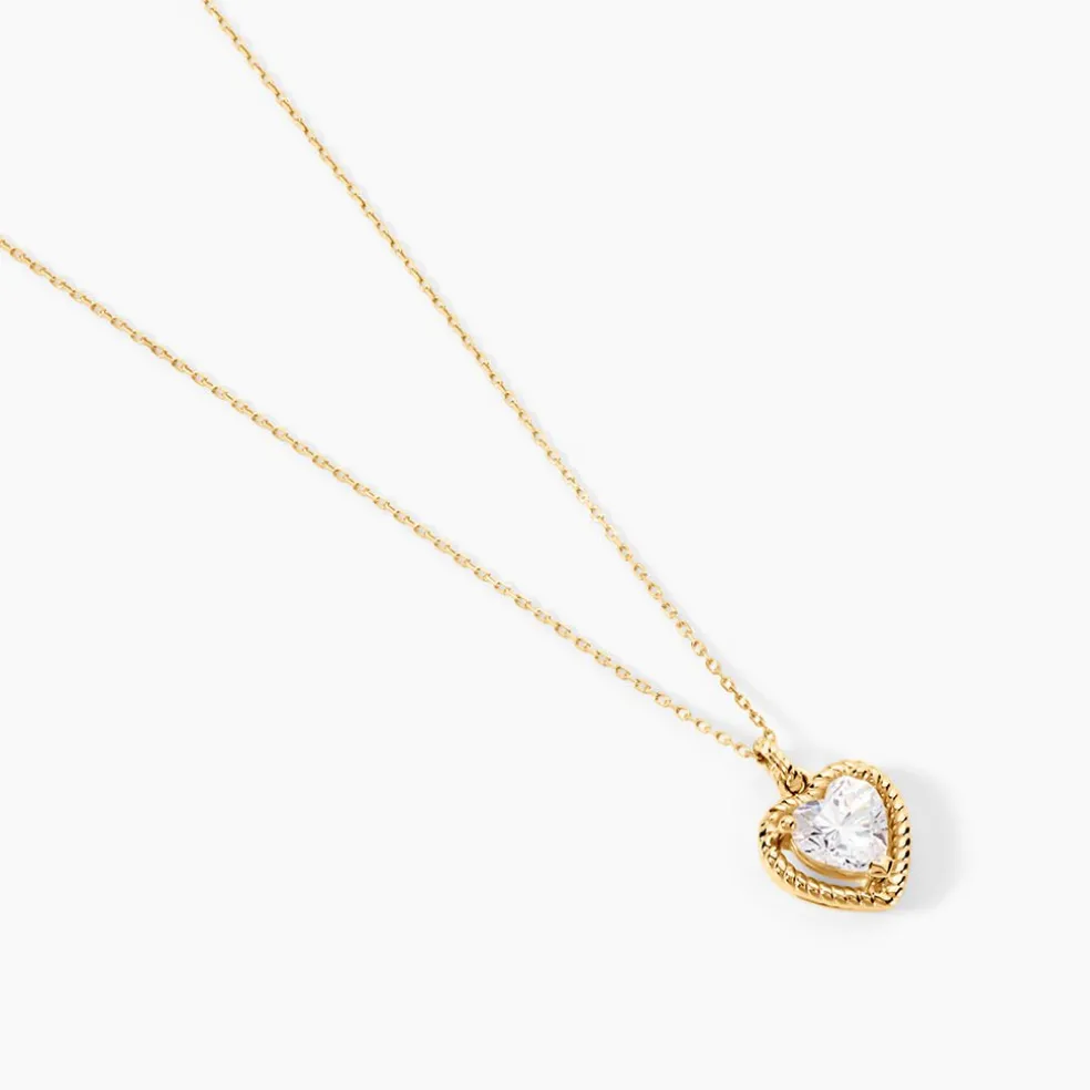 Collier Althea Or Jaune Oxyde De Zirconium