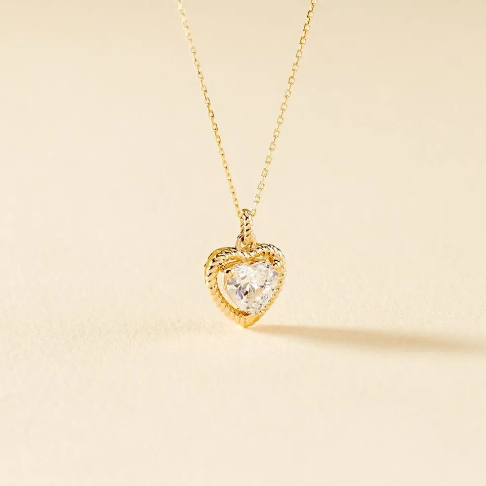 Collier Althea Or Jaune Oxyde De Zirconium