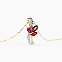 Collier Angie Or Jaune Rubis Diamant