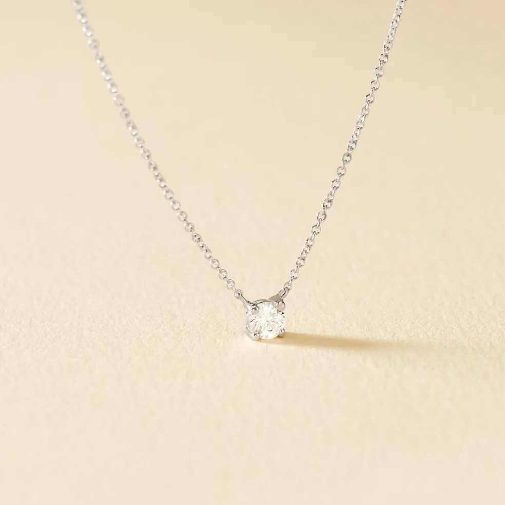 Collier Aphrodite Or Blanc Diamant