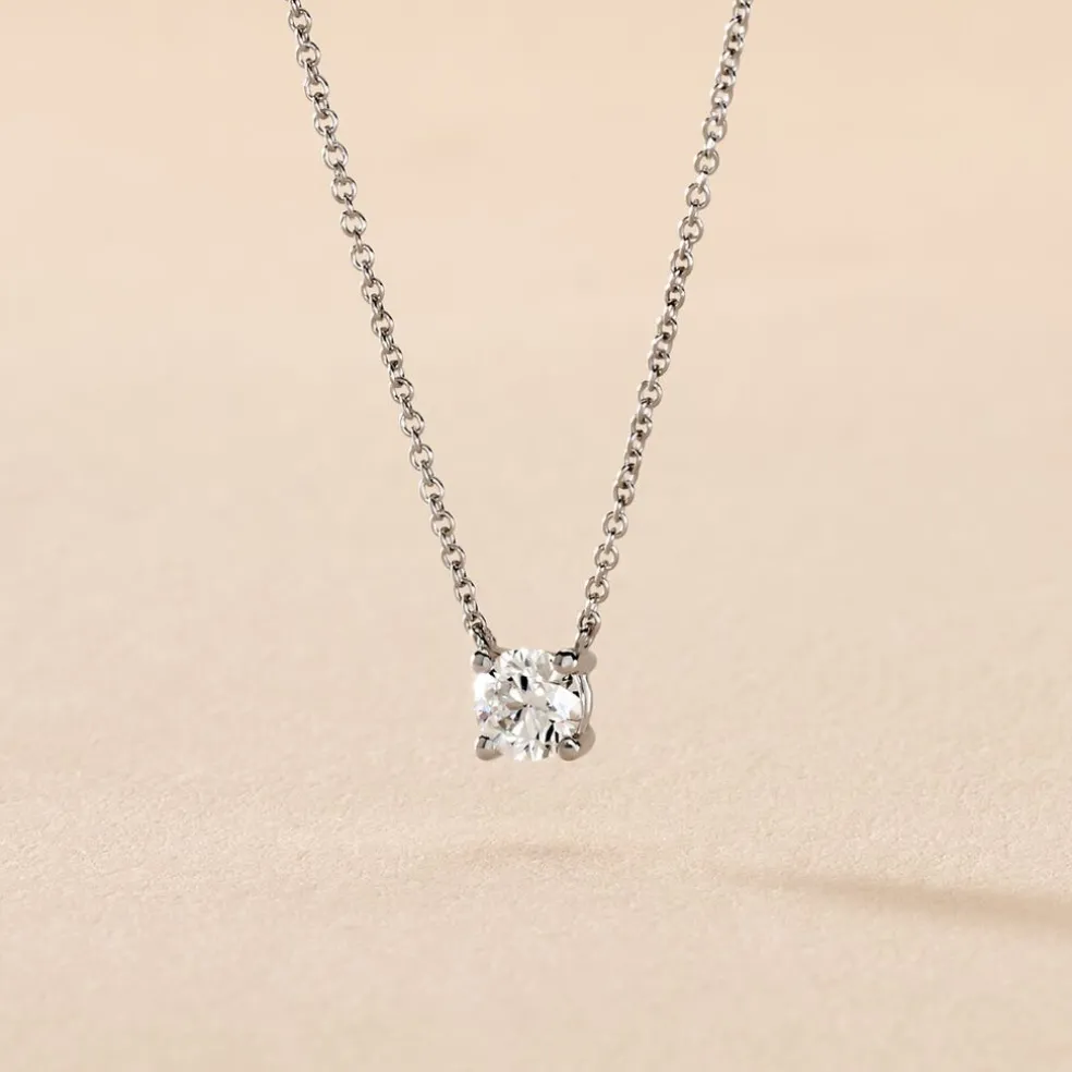 Collier Aphrodite Or Blanc Diamant