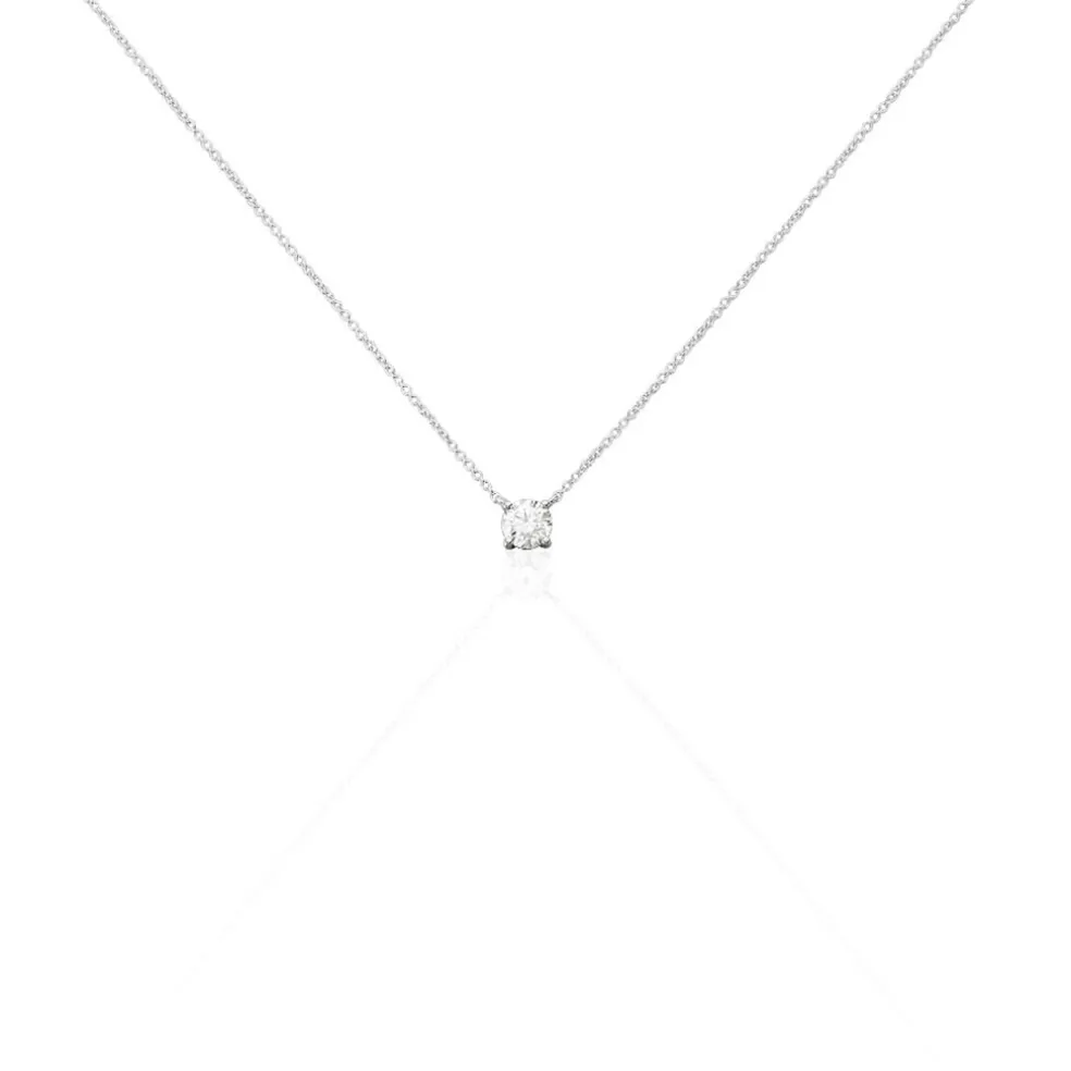 Collier Aphrodite Or Blanc Diamant