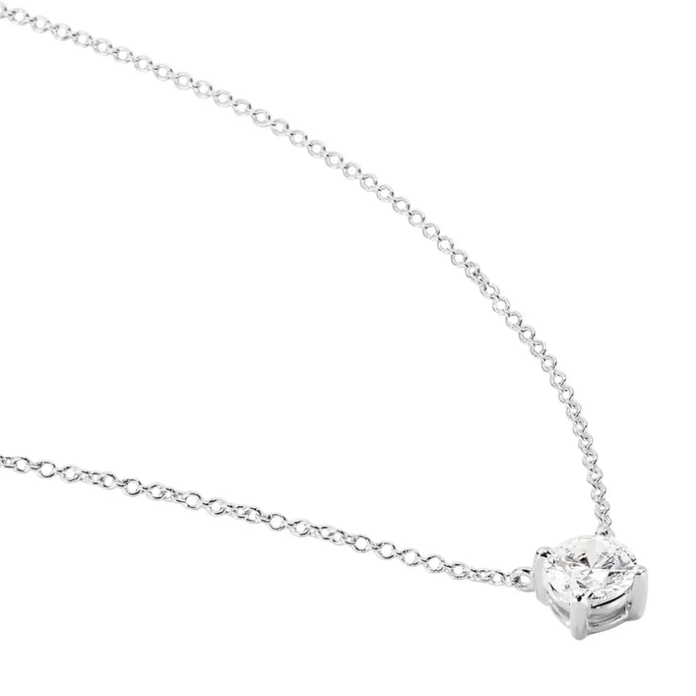 Collier Aphrodite Or Blanc Diamant