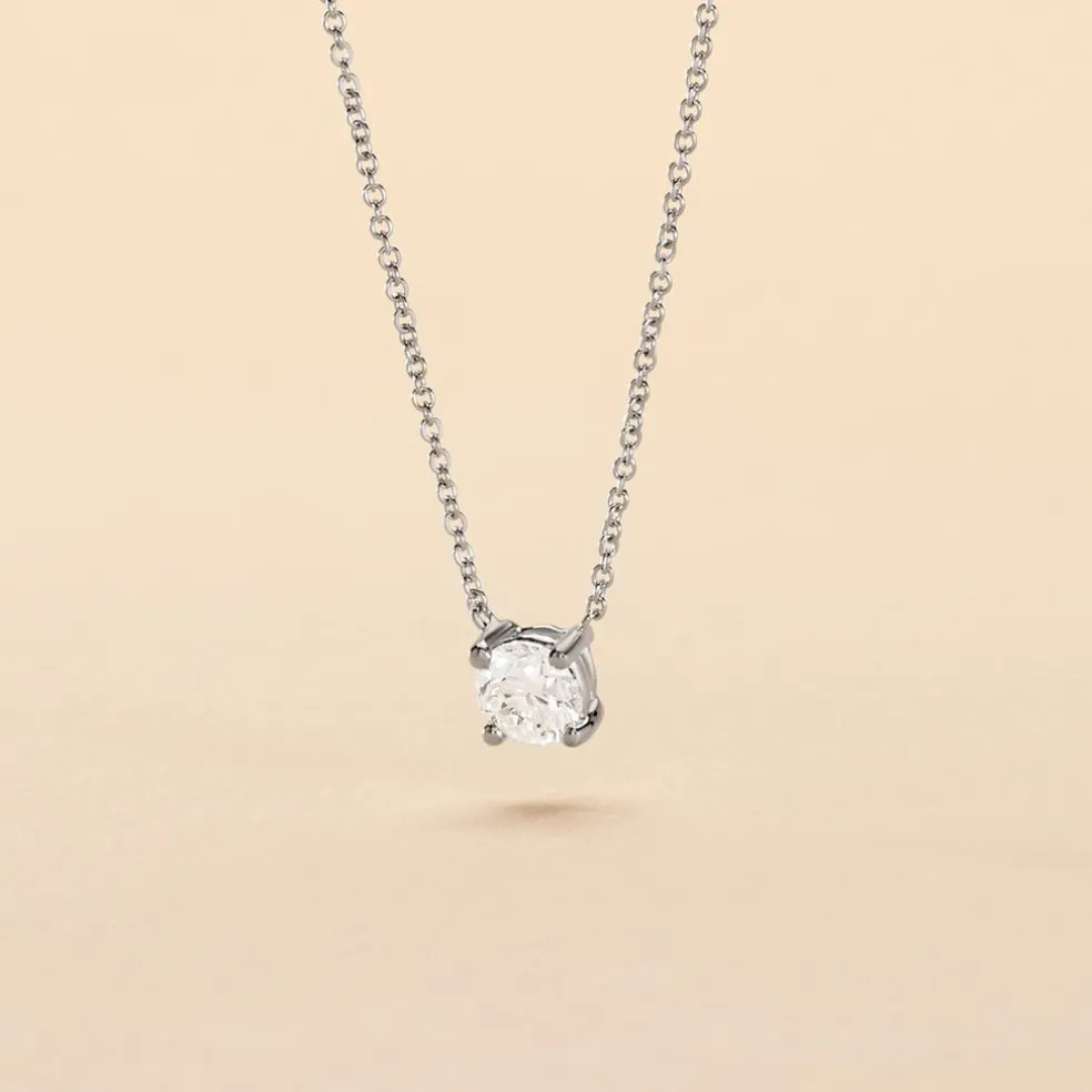 Collier Aphrodite Or Blanc Diamant