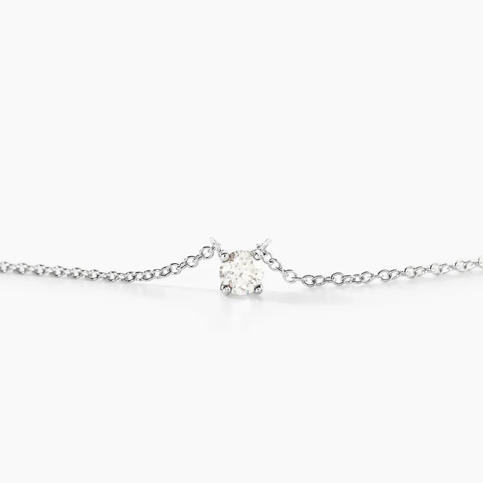 Collier Aphrodite Or Blanc Diamant