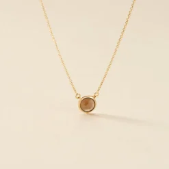 Collier Arenale Or Jaune Quartz
