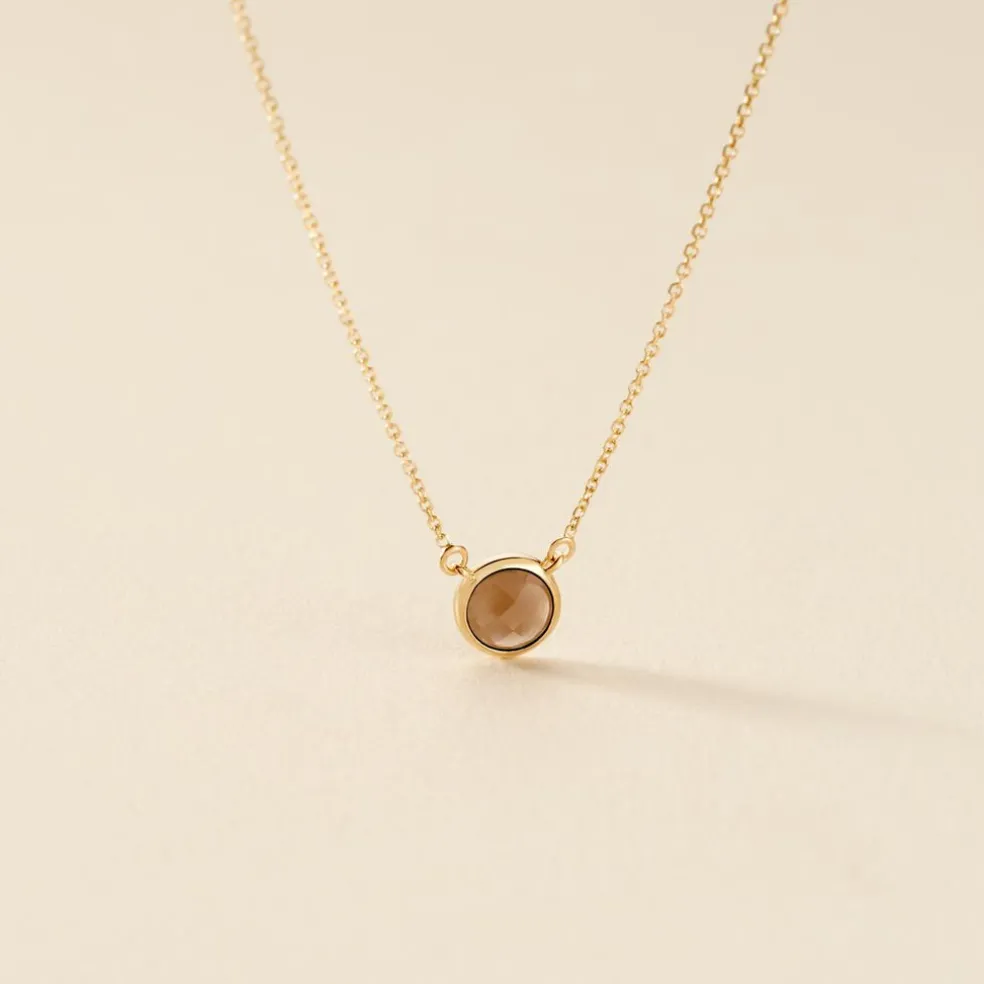 Collier Arenale Or Jaune Quartz