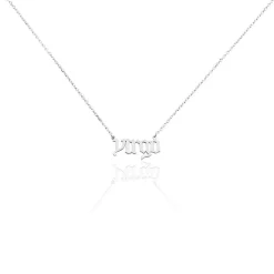 Collier Argent Blanc Astro