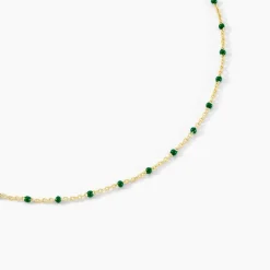 Collier Argent Dore Polka