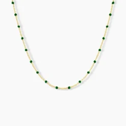 Collier Argent Dore Polka