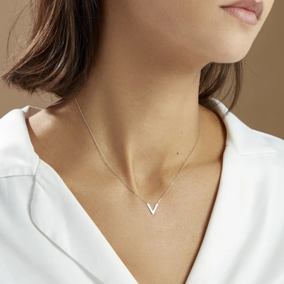 Collier Celene Or Blanc