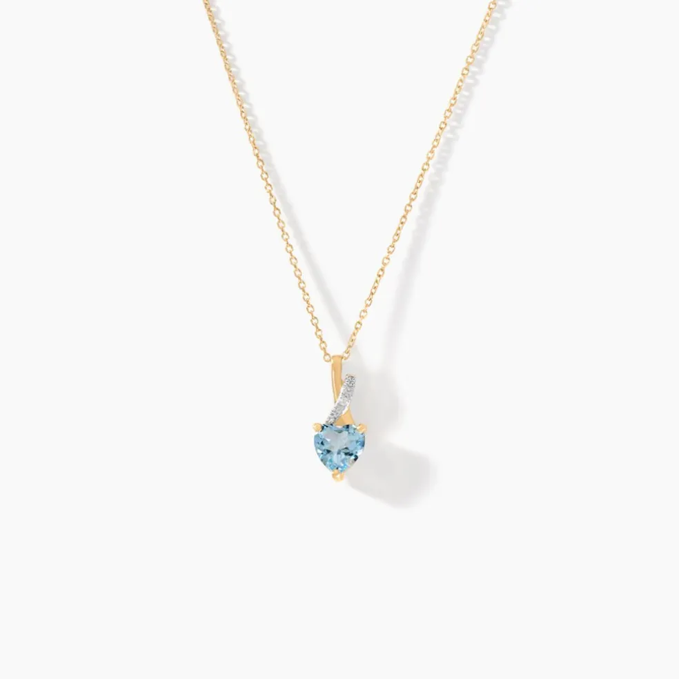 Collier Clothilde Or Jaune Topaze Oxyde De Zirconium