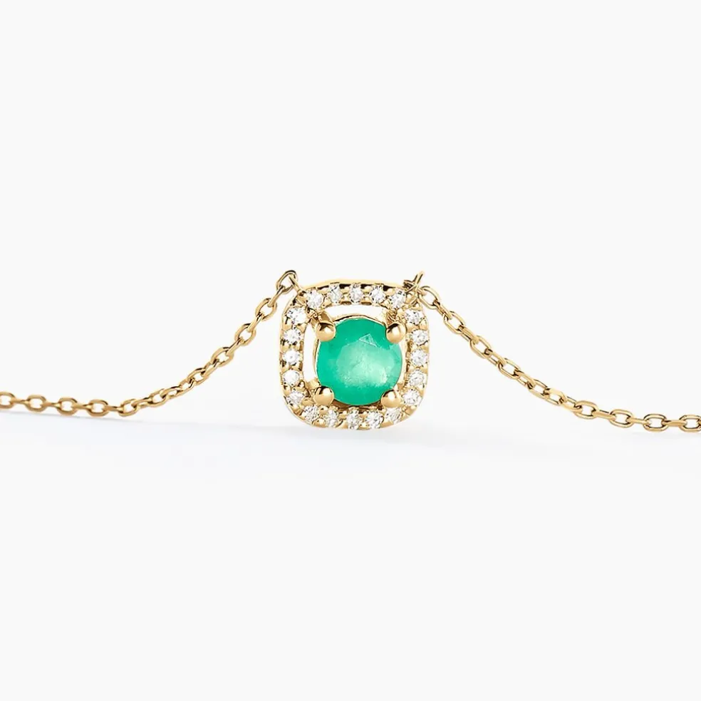 Collier Cosimo Or Jaune Emeraude Diamant